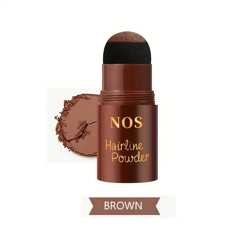 nos hairline powder stick instant hairline eyebrow enhancer waterproof hair root grey coverage natural looking hairline shadow pen with applicator brush hair care products 02 brown 11
