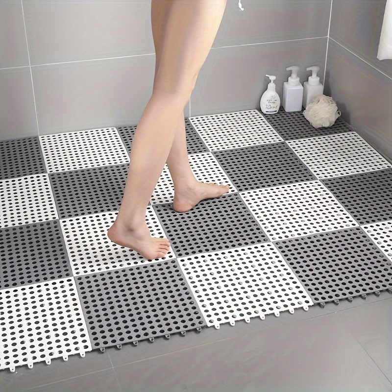 1pcs PVC Splicing bathroom non-slip mat Bath Mats bathroom mat Household  bath toilet kitchen splicing