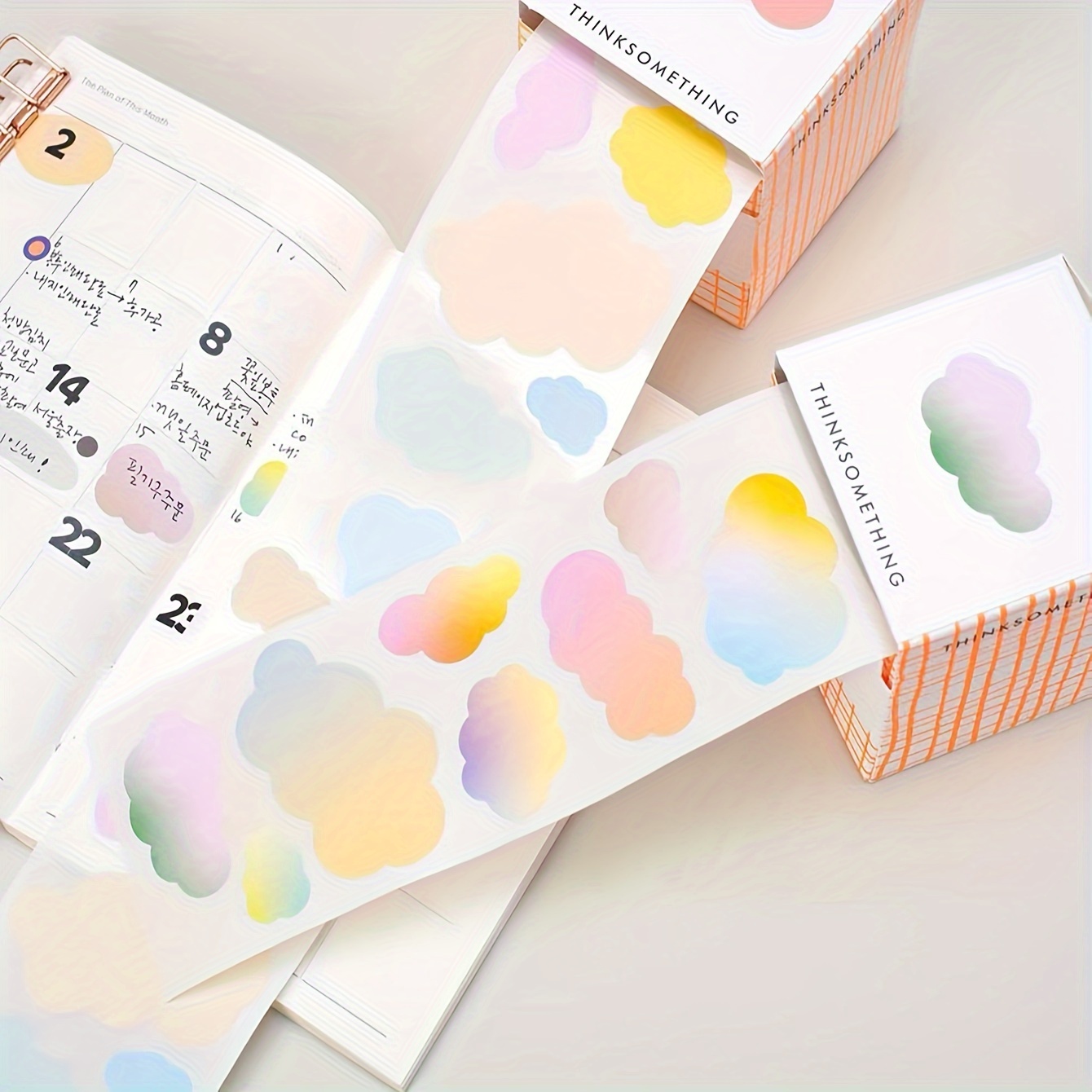 Pop Up Gradient Cloud Shape Sticky Notes With Paper - Temu