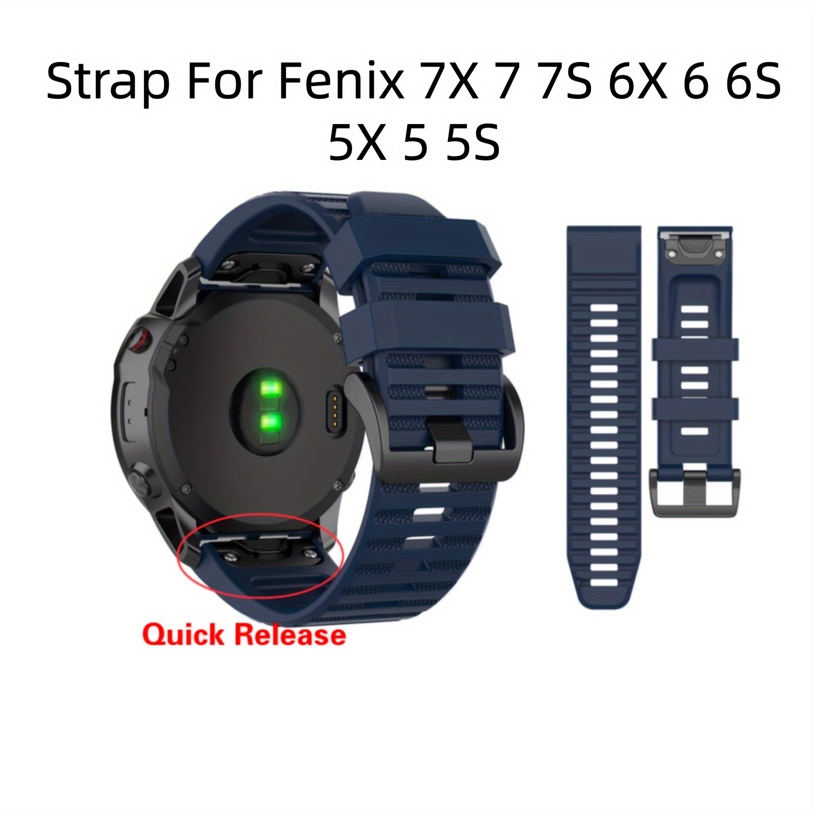 Silicone Strap For Garmin Fenix 5 6 7 Smart Watch Quick Release Band Straps  For Garmin Fenix 5s 6s 7s 5x 6x 7x Bracelet correa