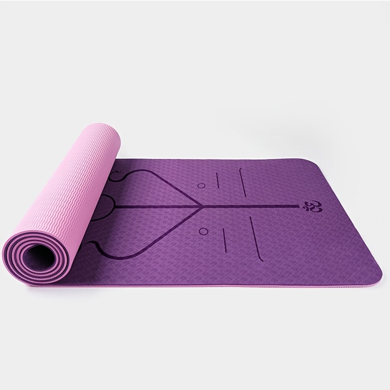 Non slip Soft Tpe Yoga Mat Solid Color Sport Fitness Mat For - Temu