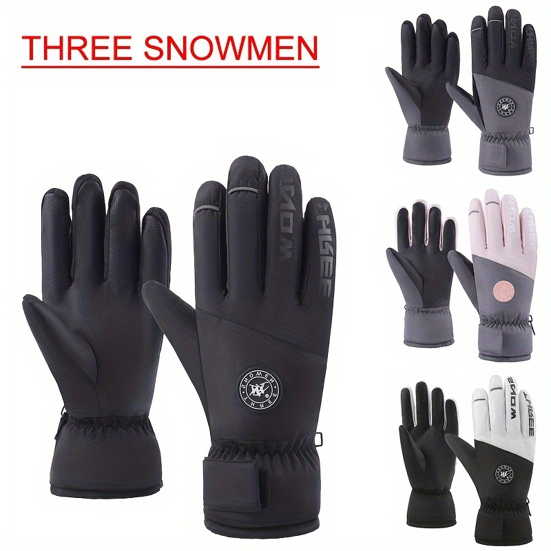 1 Par Guantes Térmicos Terciopelo Ciclismo Esquí Pantalla Táctil Hombre,  Guantes Impermeables Resistentes Viento Exteriores, Compra En Temu Empieza  Ahorrar