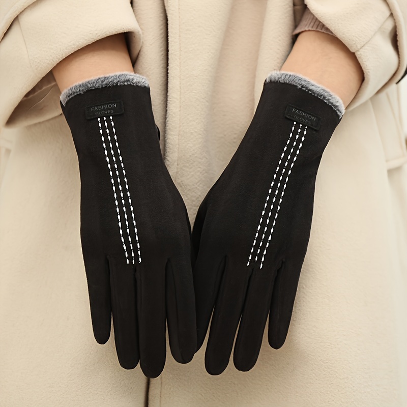 1 Pari hiver Y2K femmes gants à écran tactile nouveau plus chaud thermique  polaire doublé Guantes plein doigt mitaines étanche moto SKI gants - Temu  France