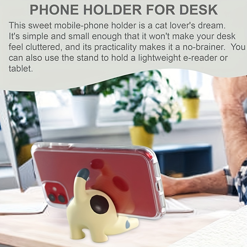 Cat Phone Stand Cute Desktop Smartphone Holder Vertical - Temu