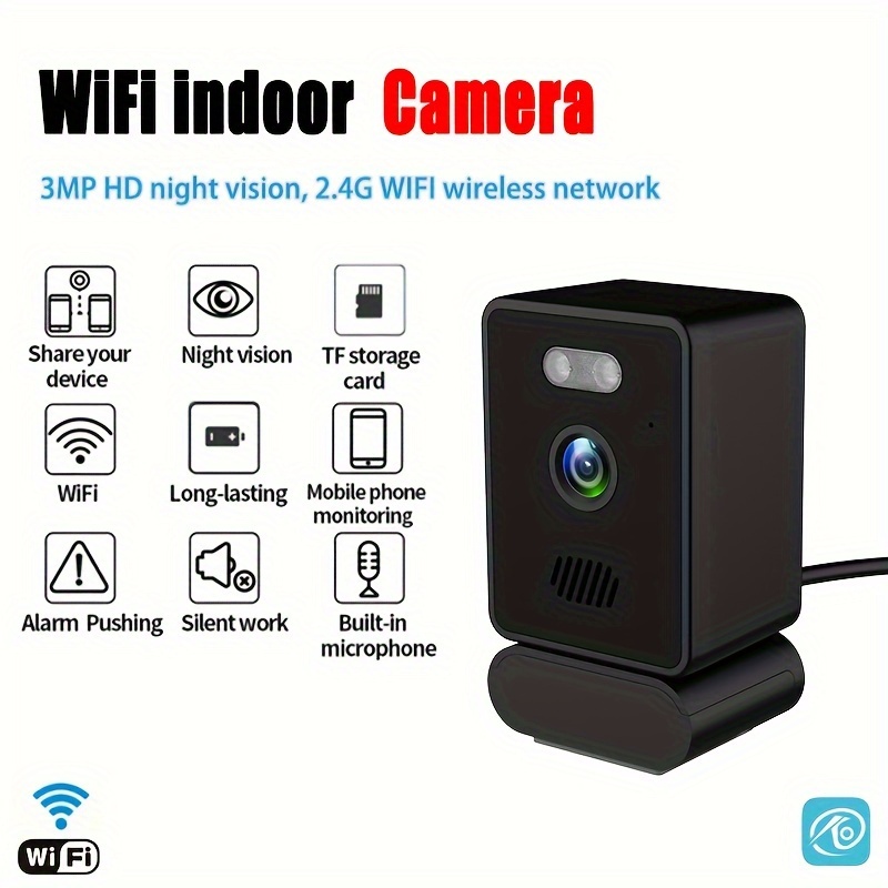 1pc 1080p Cámara Ip Mini Wifi 2.4g Cámara Cámara Vigilancia - Temu