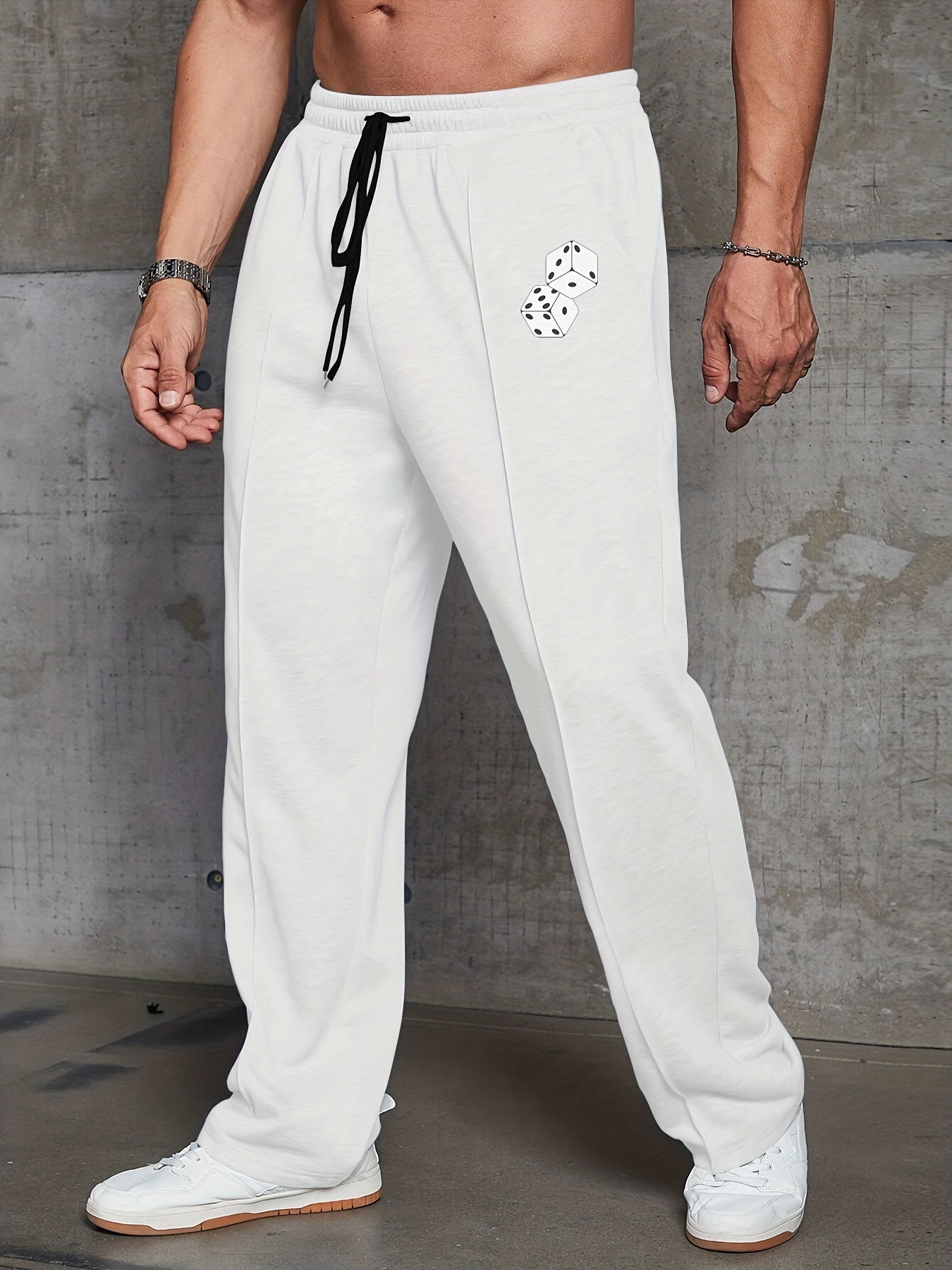 chicago Print Joggers, Men's Casual Stretch Waist Drawstring Sports Pants  Sweatpants - Temu Australia