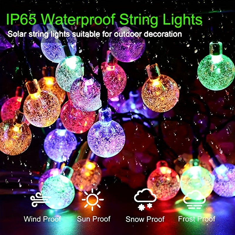 Crystal ball solar string shop lights