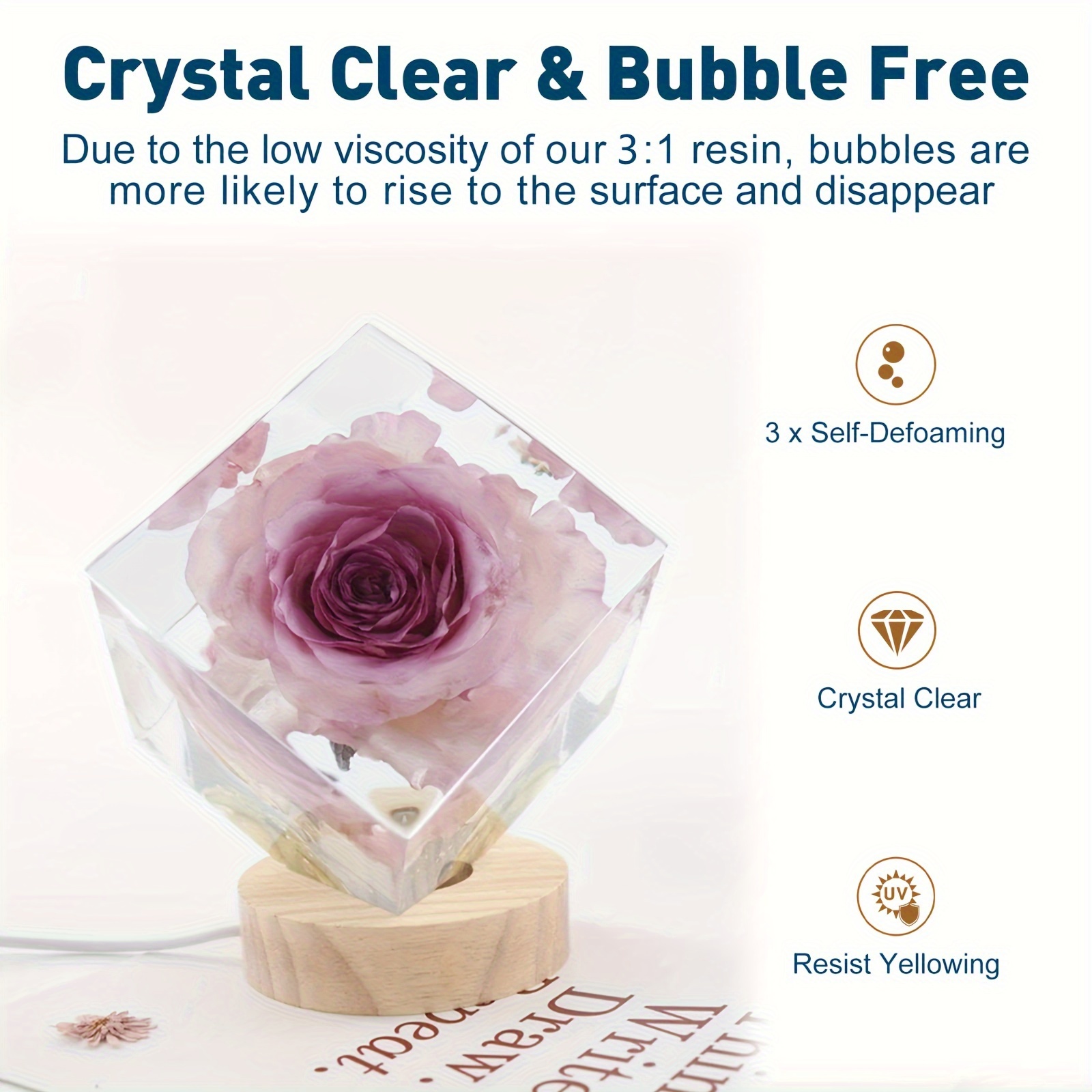 Super Clear Bubble Free Art Craft Preserved Flower Epoxy Resin - China Super  Clear Bubble Free Art Epoxy Resin, Super Clear Bubble Free Craft Epoxy Resin