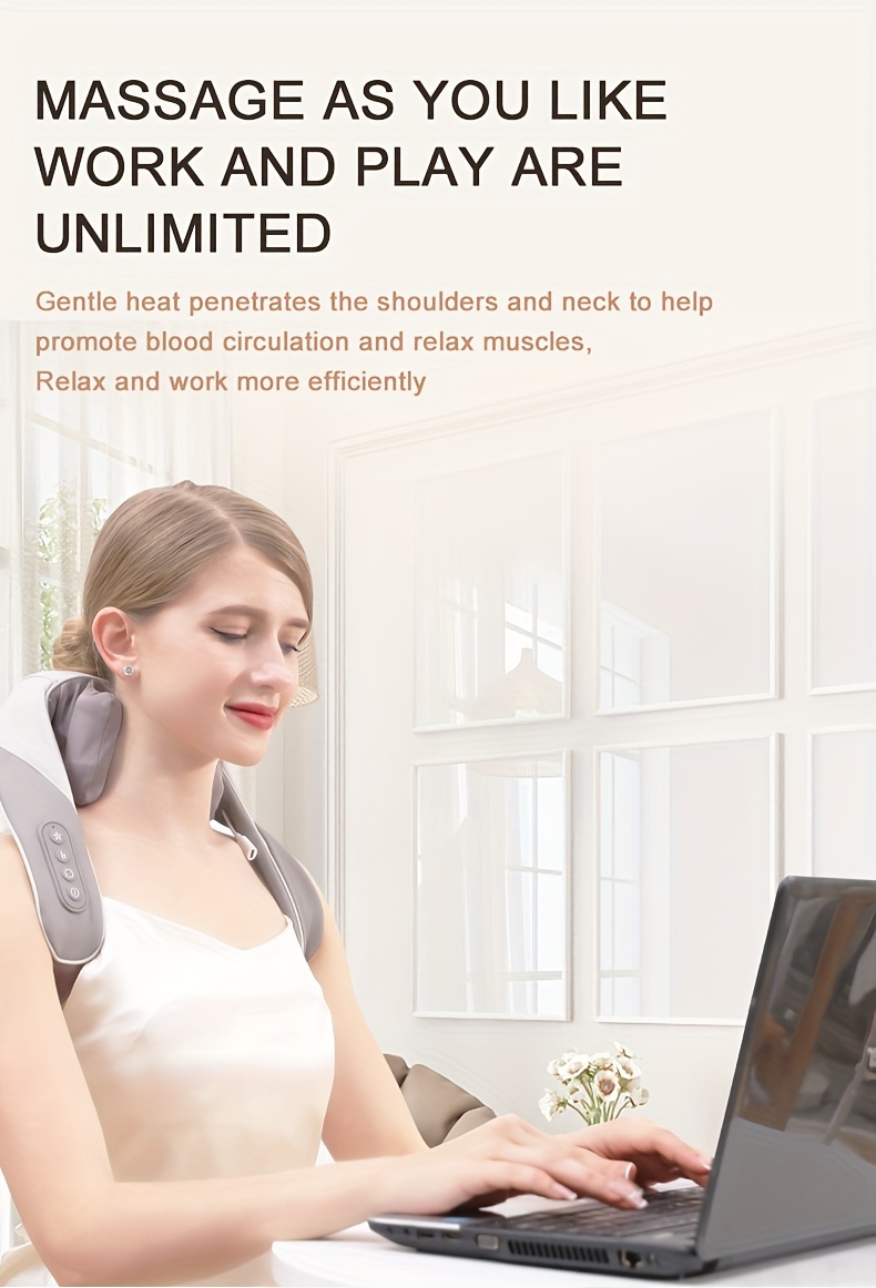 Multifunctional Neck And Shoulder Massager Usb Rechargeable - Temu