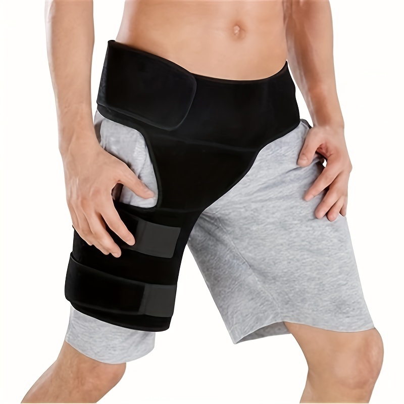 Hip Thigh Support Brace Groin Compression Wrap Fast Pain Relief Adjustable  Black