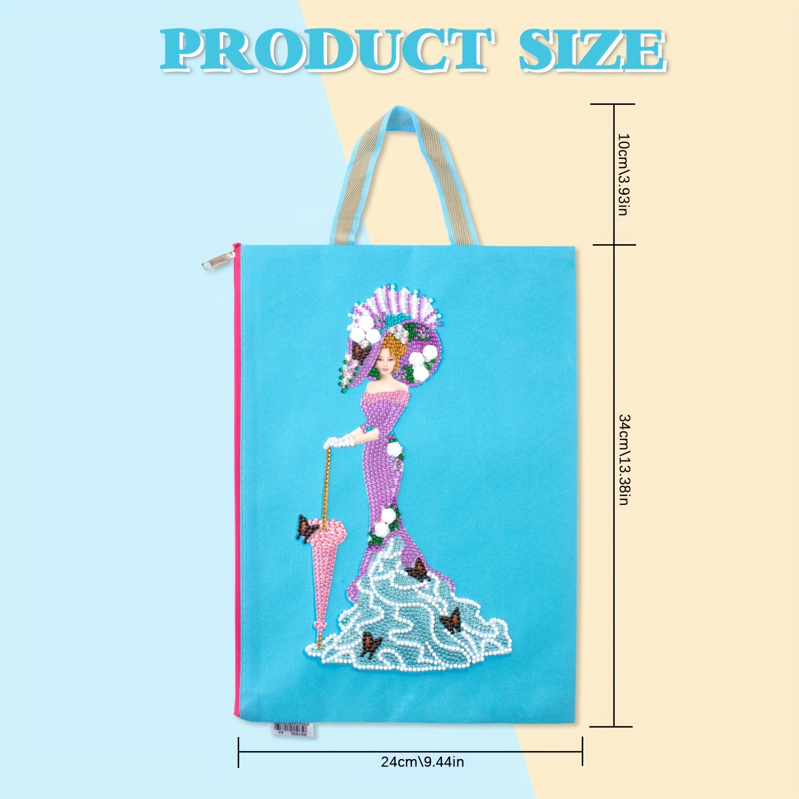5D DIY Diamond Painting Art Bags, Reusable Grocery Handbag for Beginners, Woman Home Storage Bag, Durable Fashionable Tote Bags for Shopping Daily