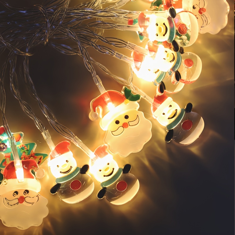 Lewondr Guirlandes Lumineuses LED, Guirlande de Noël Lumineuse en Forme de  Lune + Étoile à Piles pour Noël avec Fonction de Minuterie, Décoration Noël