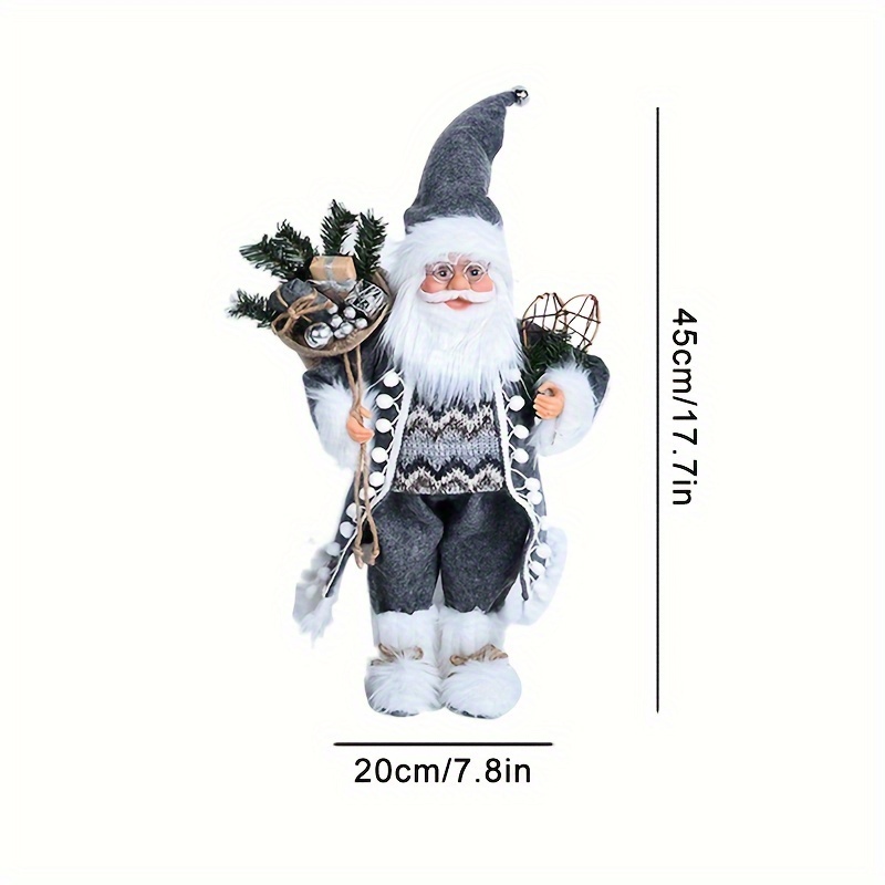 1pc Santa Claus Backpack Christmas Decoration Prop, New Year Gift, Ornament For Around The Christmas Tree, Sculpture For Mall Window And Fireplace Decoration
