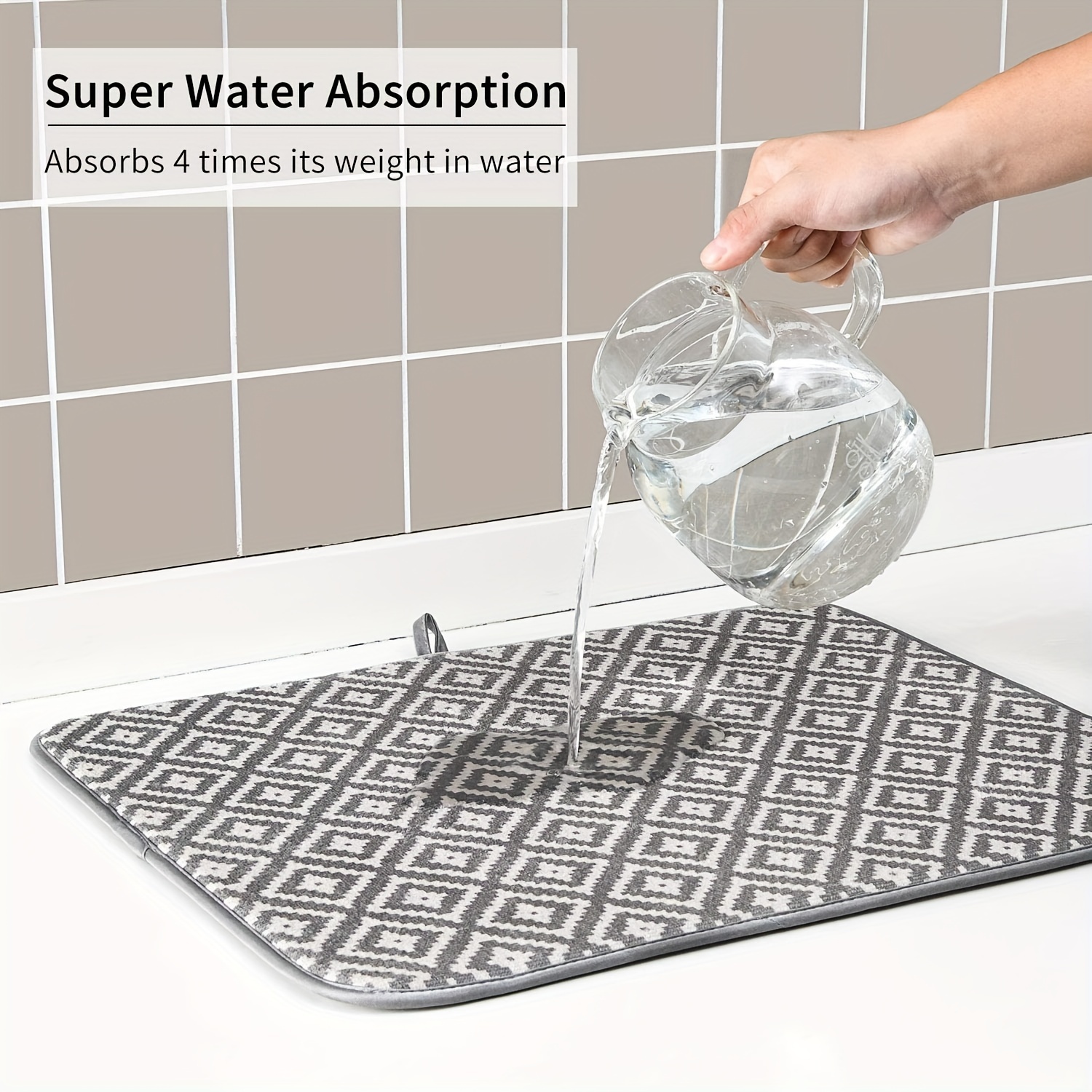 Drying Mats Kitchen Counter Ultra Fiber Water Absorbing Quick