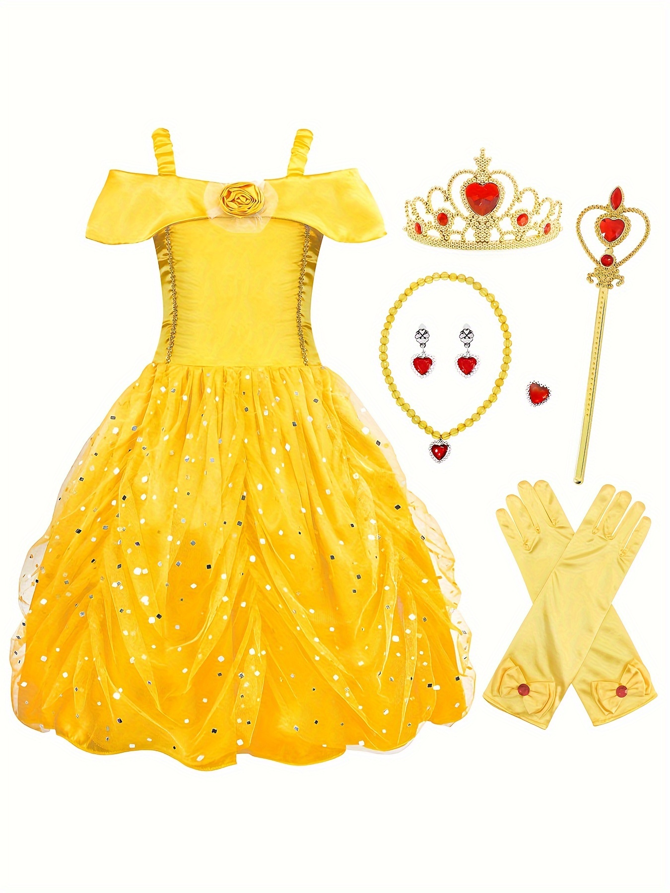 Girl's Halloween Princess Led Dress Fancy Dress Outfits - Temu Canada