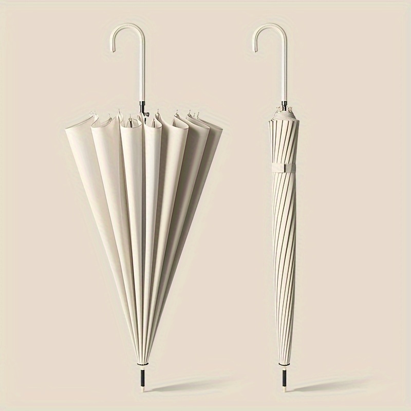 

1pc Waterproof Umbrella, Long Handle Umbrella, Casual Versatile Multi Functional For Outdoor Travel