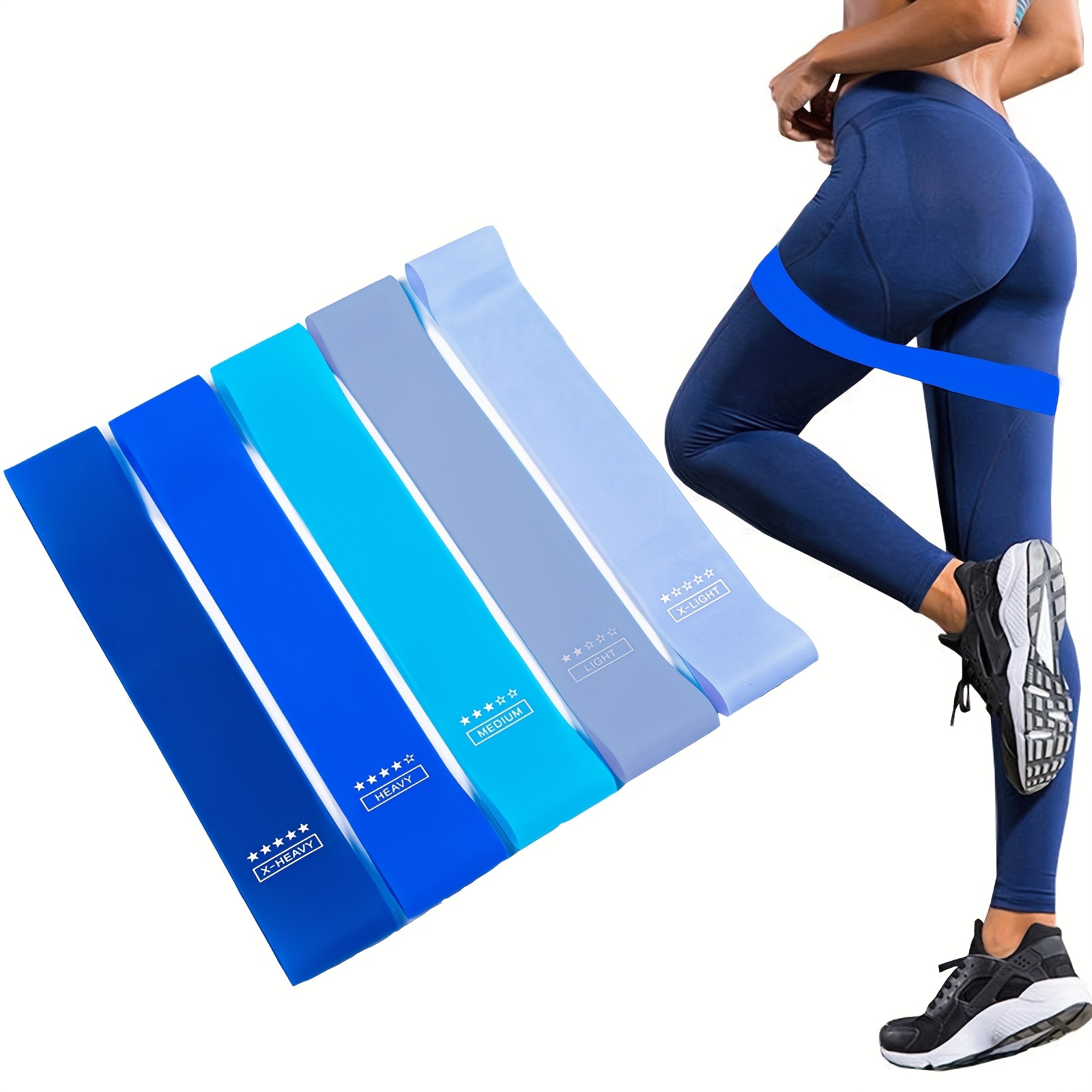 Exercise Loop Resistance Band,Fitness Resistance Bands,for Training or  Physical Therapy-Improve Mobility and Strength,Exercise Legs Thigh Butt  Non-slip 
