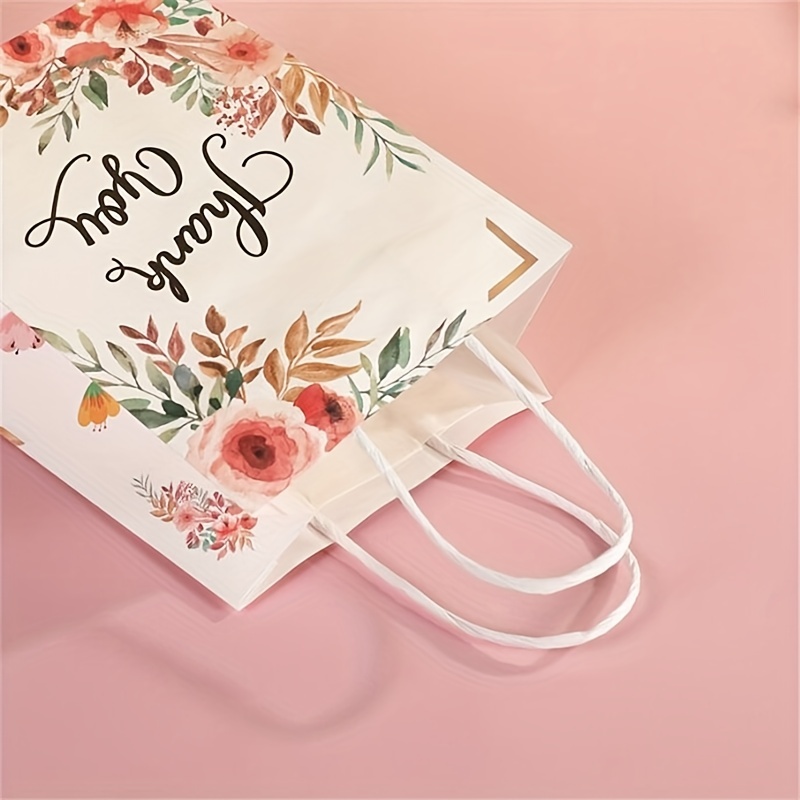 DTESL 16 bolsas de regalo de papel kraft adecuadas para organizar cajas de  flores de temporada de graduación, bolsas de ramo y bolsas de regalo de