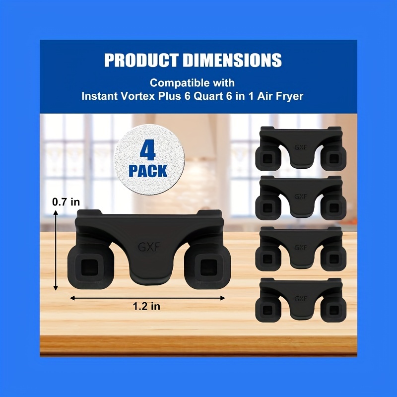 Air Fryer Rubber Bumpers for Ninja Foodi Airy Fryer, 8 PCS Food Grade Air  Fryer Replacement Parts Silicone Feet Tabs Tips Accessories for Ninja Foodi