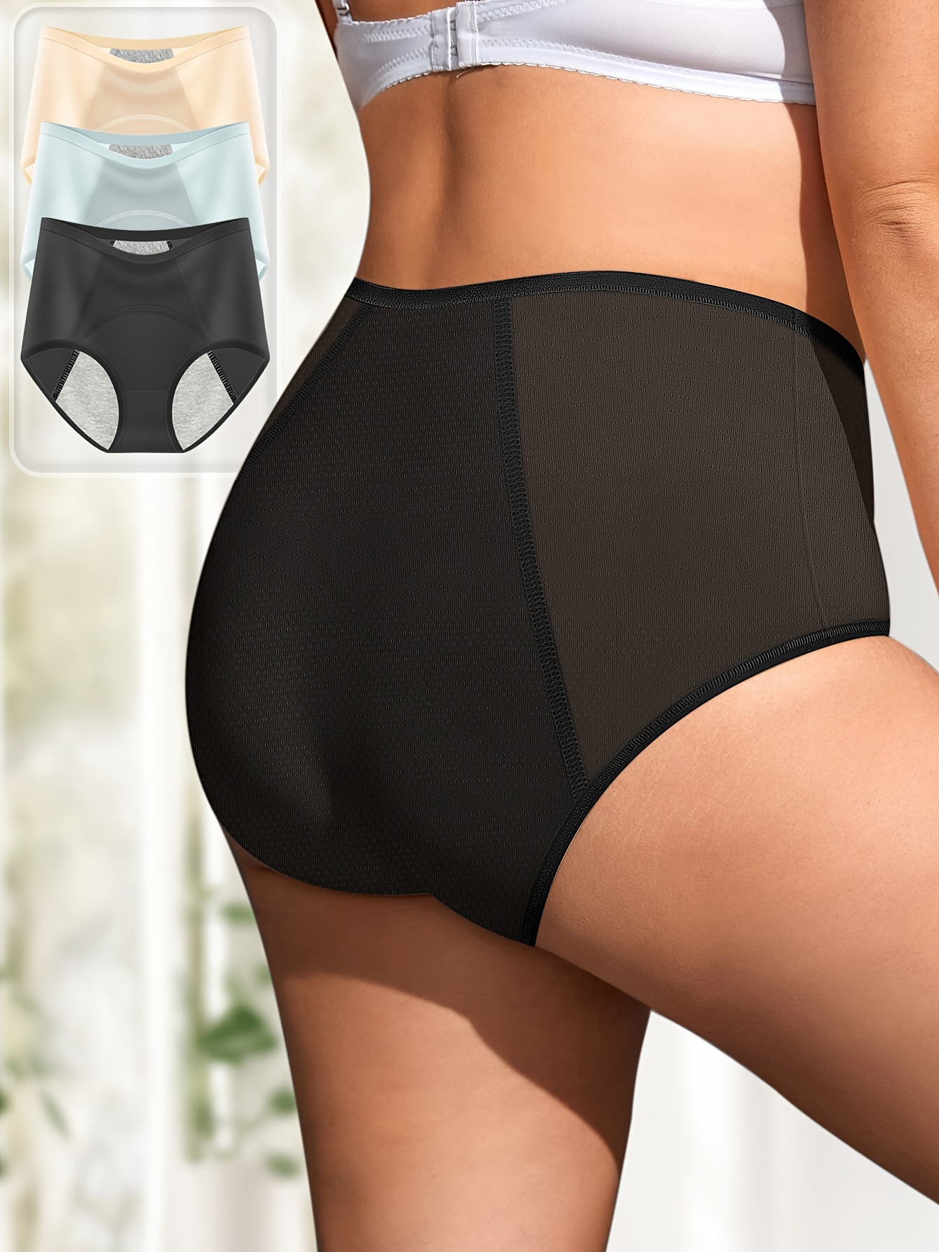Period Panties Plus Size Large Butt Underwear Leak Proof Brief