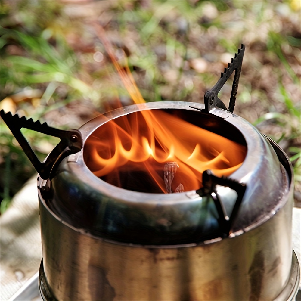 Poêle à bois portable en acier inoxydable, Camping 
