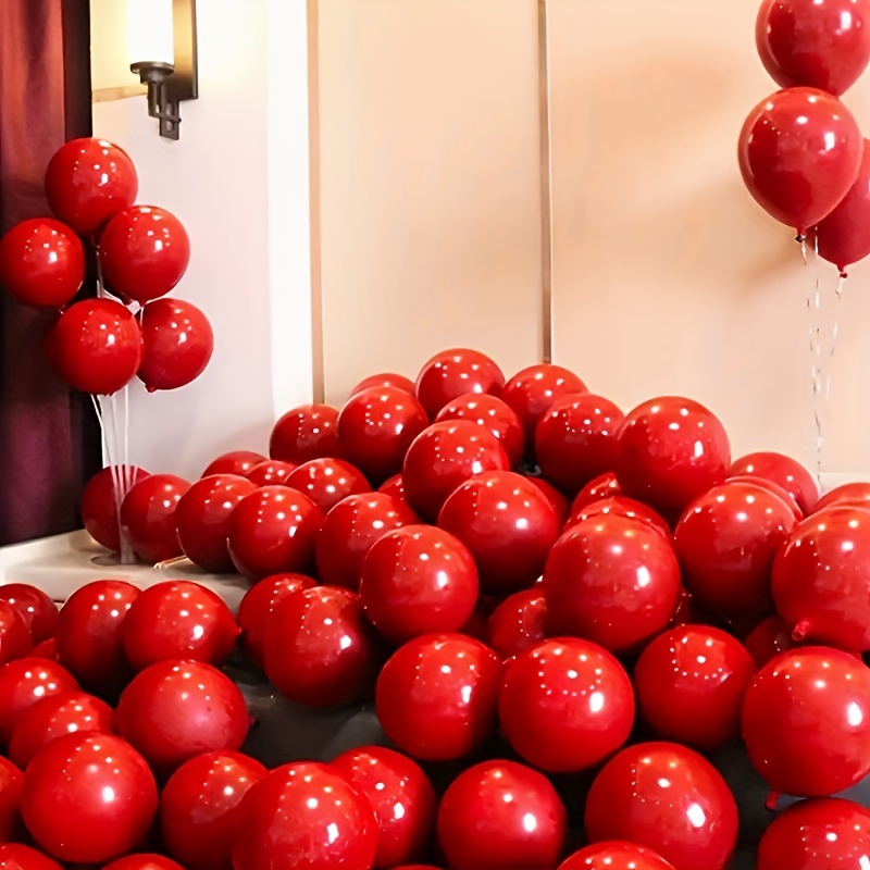 

30pcs 10-inch Red Balloon, Thanksgiving Decoration, Birthday Decoration, Wedding Decoration, Party Decoration Supplies, Valentine's Day Atmosphere, Outdoor Decoration