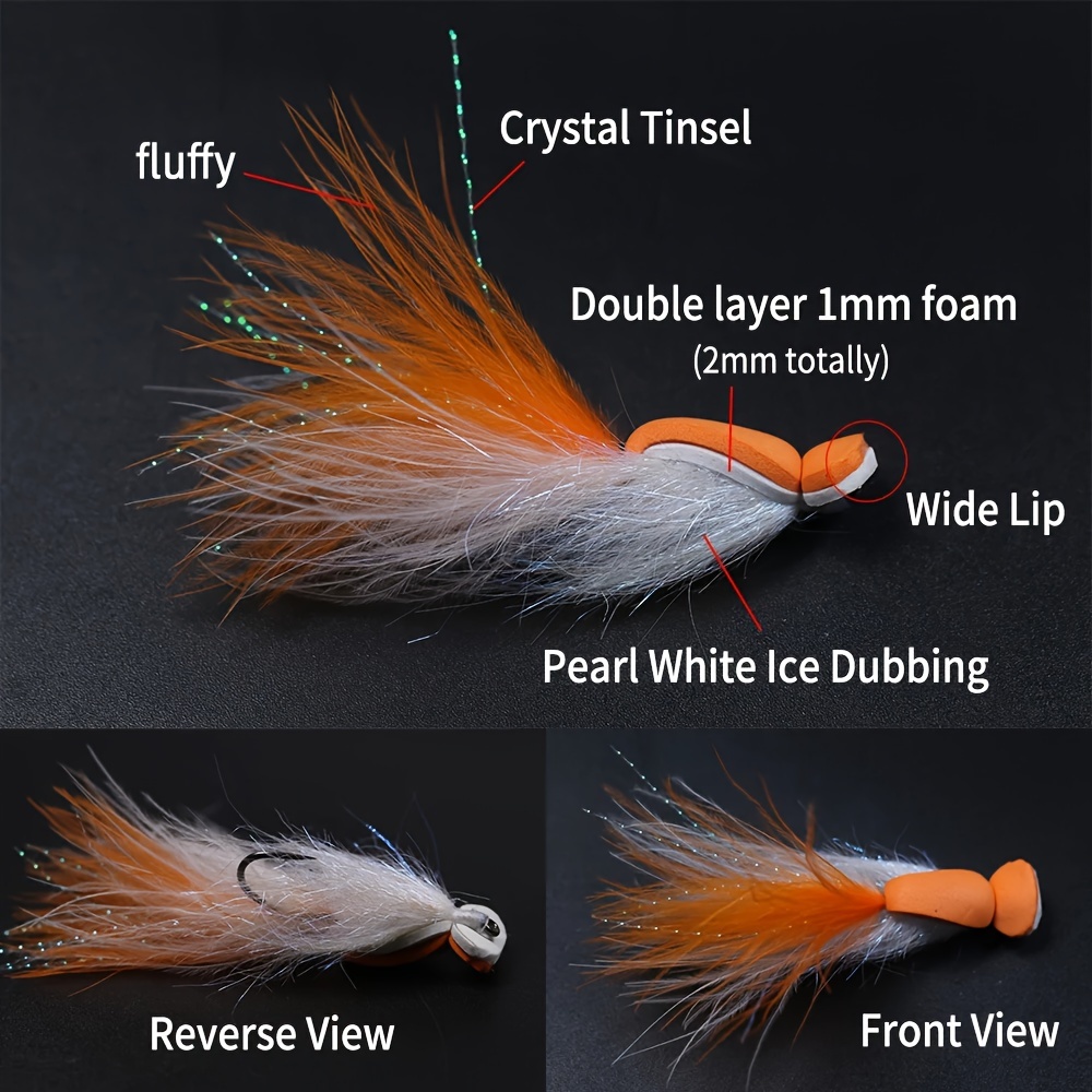 Gurgler Fly Barbed Floating Fly Hook Top Water Fly Trout - Temu Canada