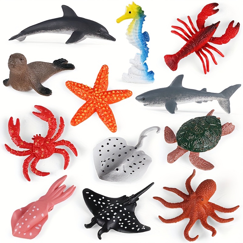 Sea Animal Toys Large Size Sea Animal Figures Decorated - Temu