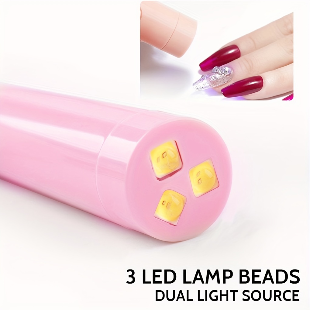 Luz Uv Mano Uñas Gel Mini Luz Uñas Lámpara Uñas Led Portátil - Temu