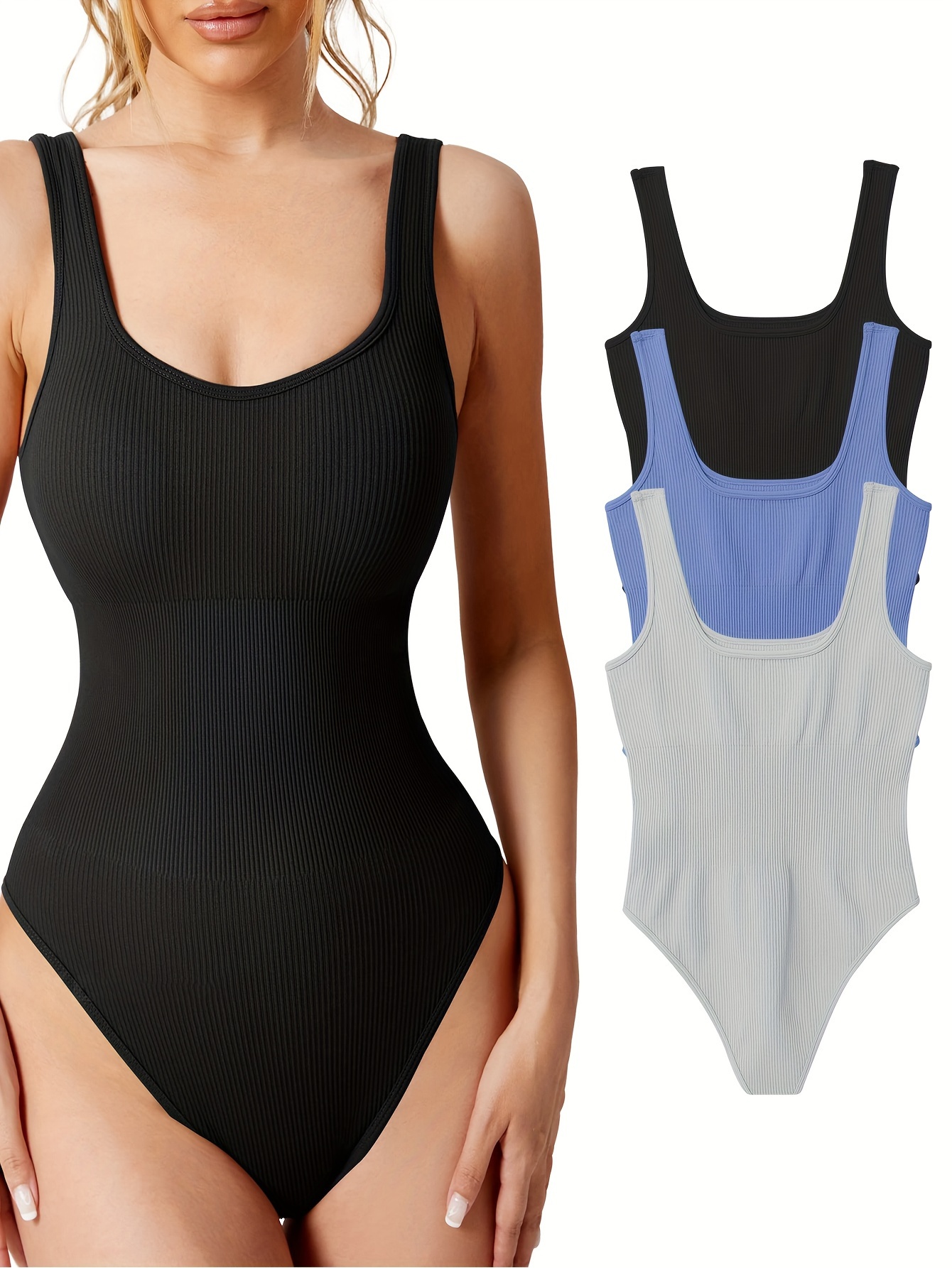 Women's Solid Color High Stretch Workout Halter Rompers - Temu
