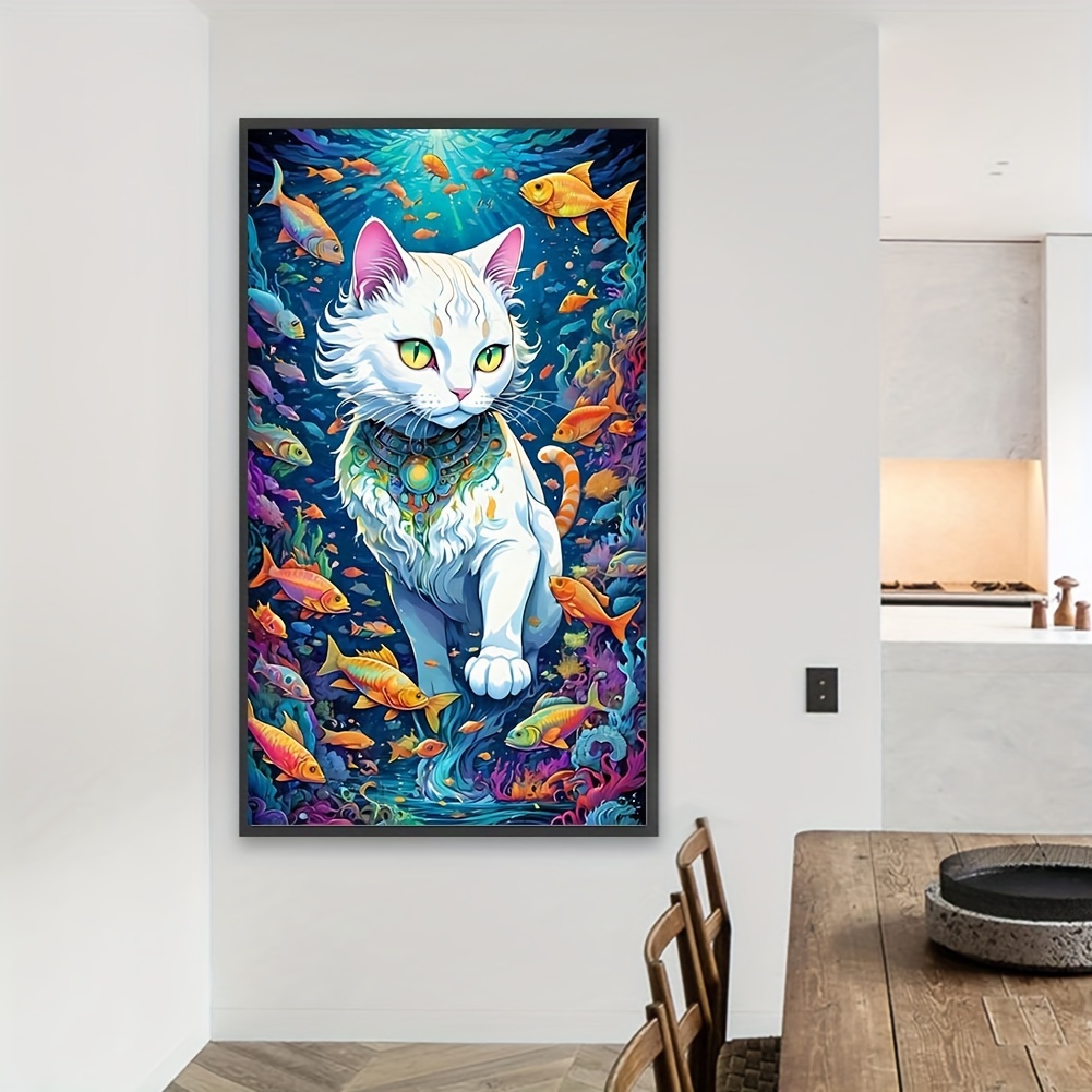 Cat Fishing Diamond Painting