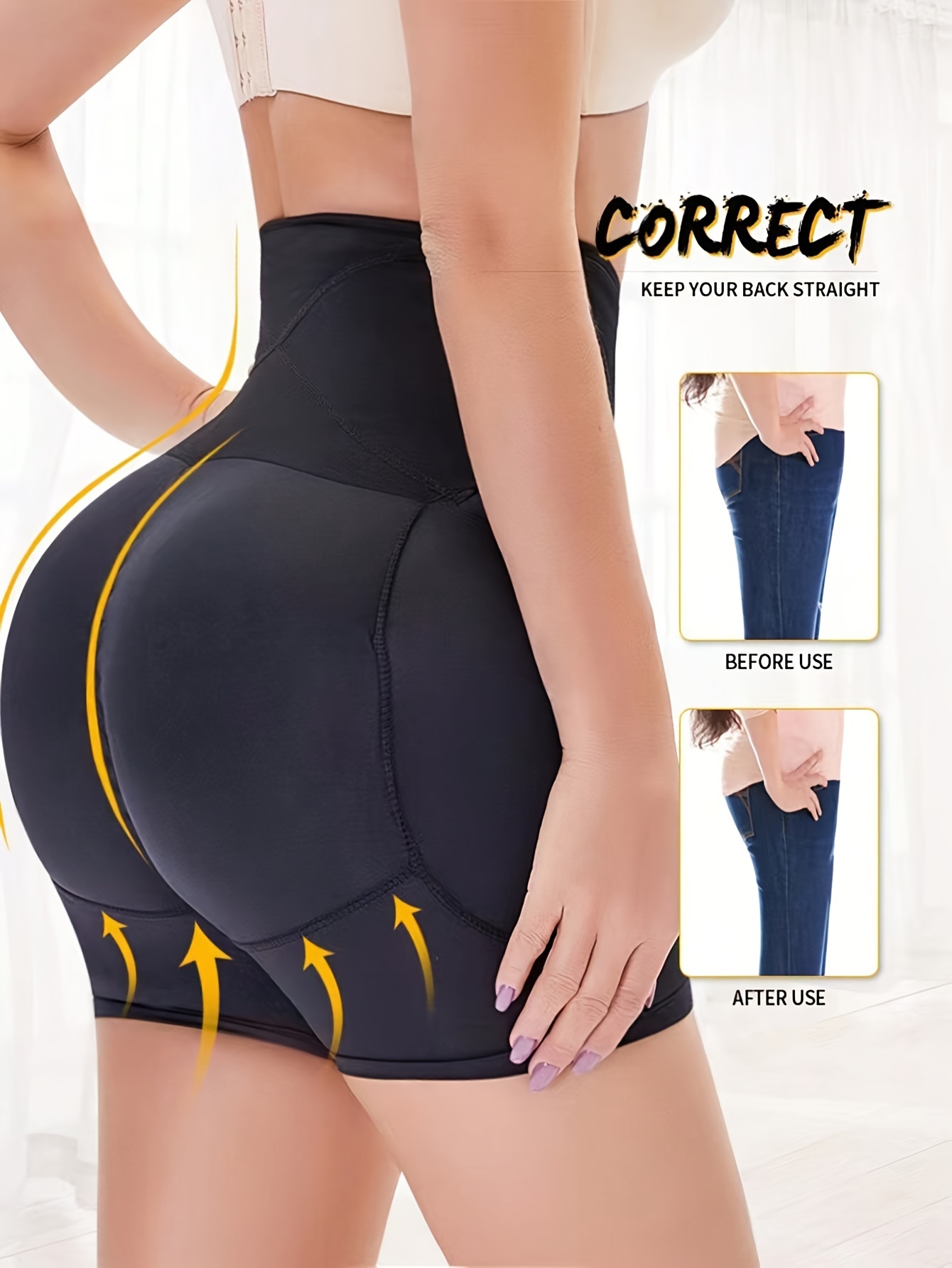SHCKE Women's Padded Panties Butt Lifting Seamless Slimmer Hip