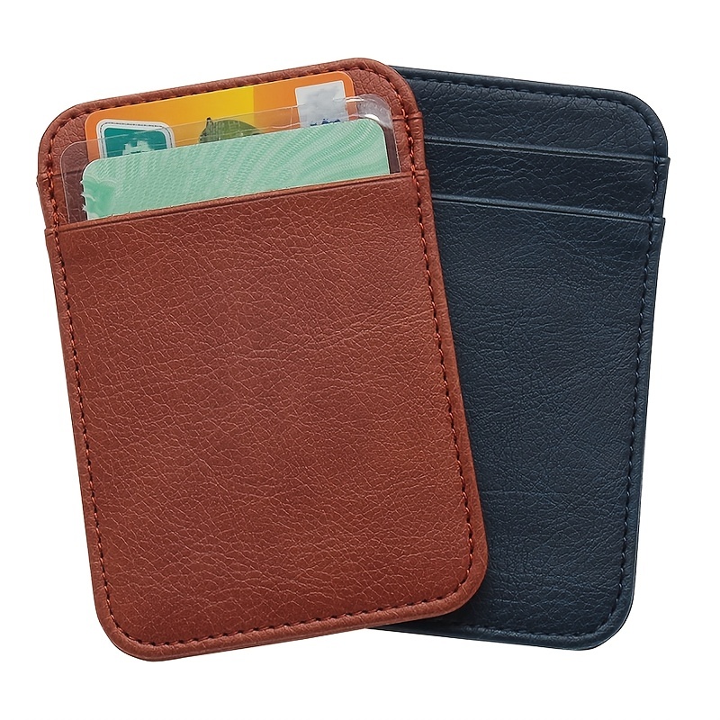 Front Pocket Slim Wallet For Men Or Women Minimalist Small Leather Wallets  Genuine Leather Mens Wallets Credit Card Holder - Bags & Luggage - Temu  Italy