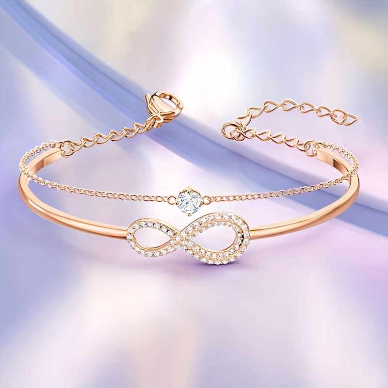 2pcs Heart Shape and Infinity Sign Jewelry Set