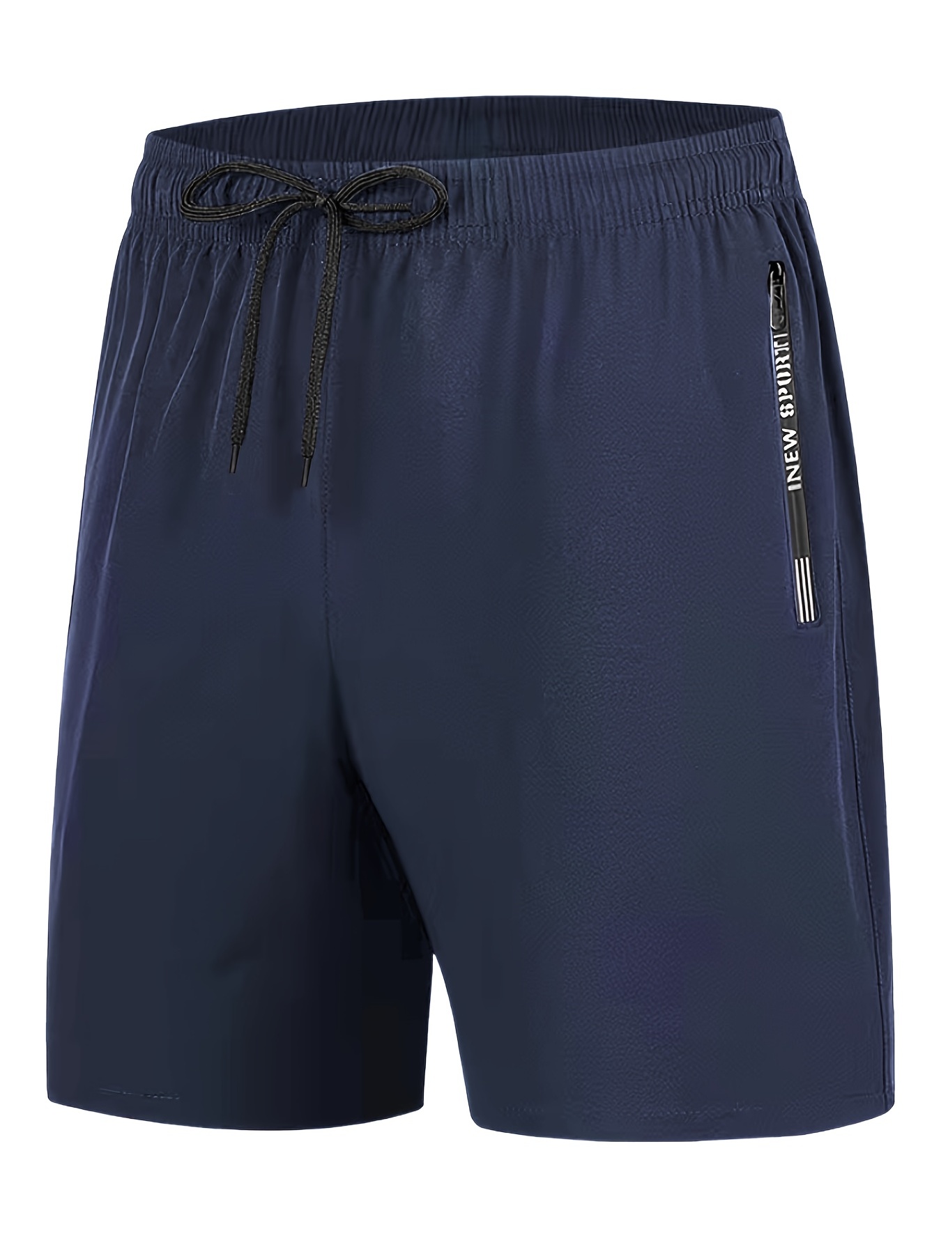 1Pza de Shorts/Pantalones Cortos de color Sólidos, Transpirables, Para  Hombre Con Bolsillos Laterales, De Cintura Elástica Con Cordón Para Correr,  Fit