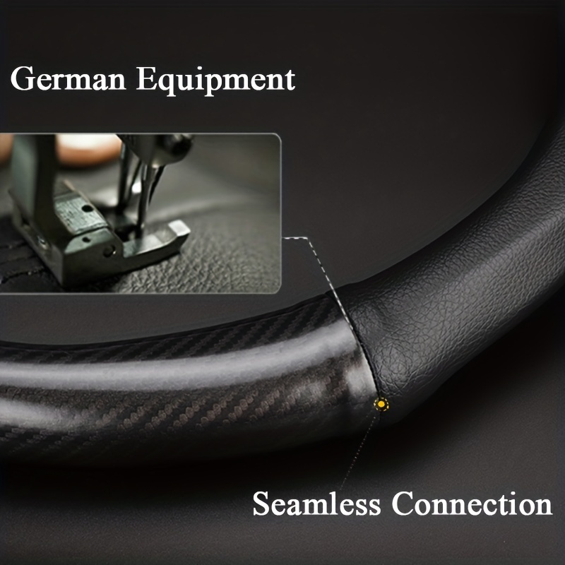 Carbon Fiber Faux Leather Lenkradbezug All Seasons Universal - Temu Austria