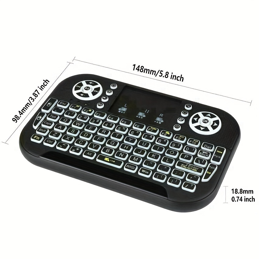 Telecomando Ergonomico con Mini Tastiera Air Mouse Wireless Lady Shape -  Box Multimediali - Multimedia