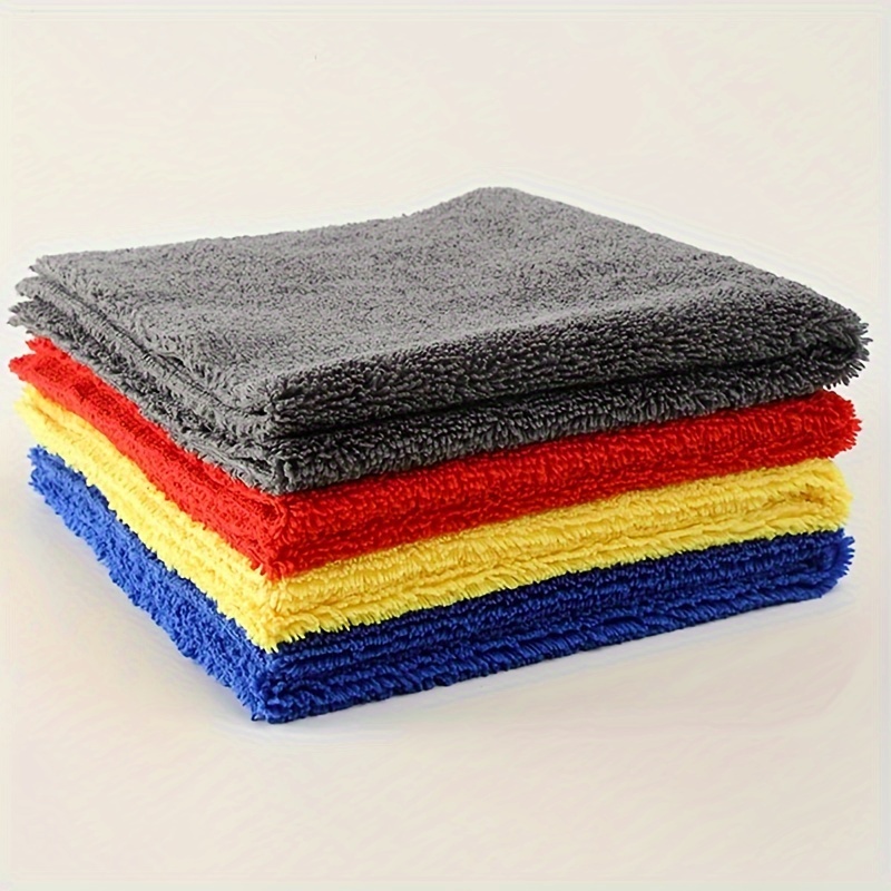 Multipurpose Plush Microfiber Cleaning Cloth Towel For Household, Car  Washing, Drying & Auto Detailing (, Grey&yellow) - Temu