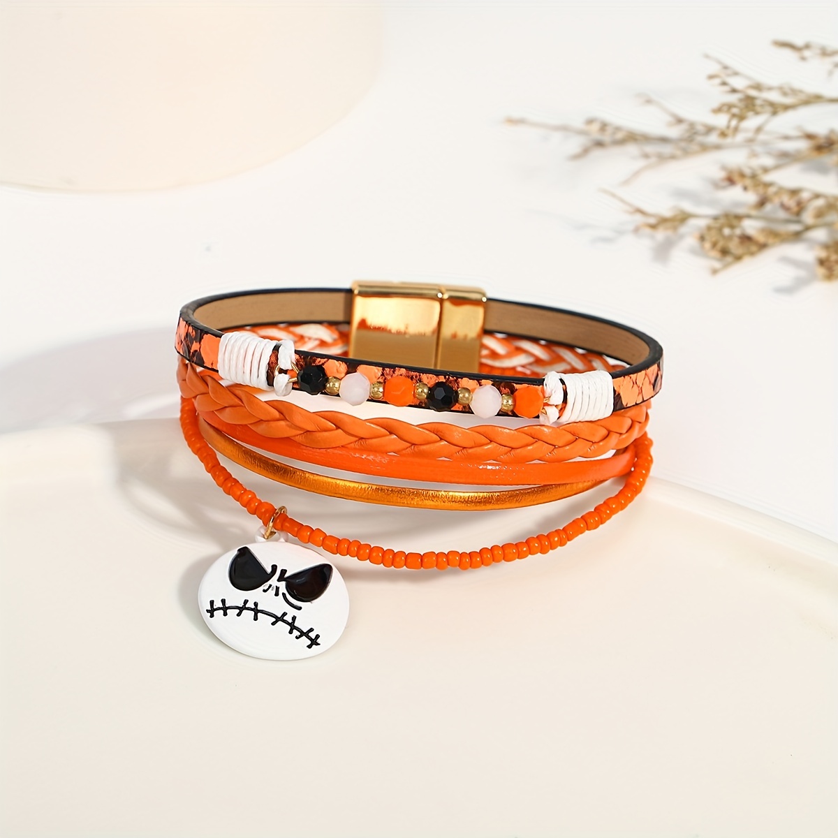 Leather wrap bracelet hot sale with charms