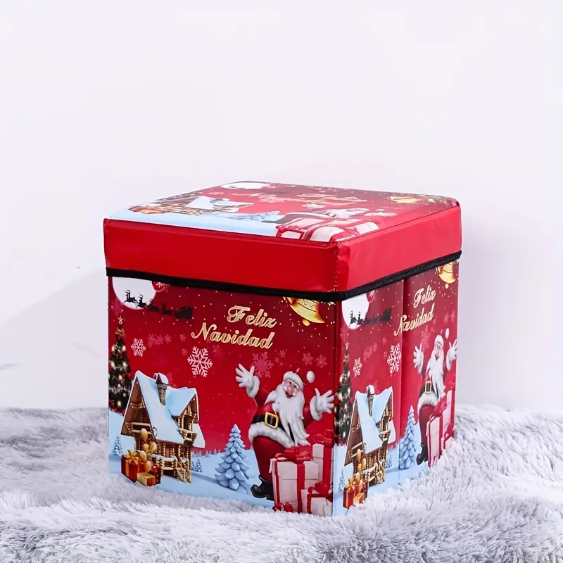 1 Boîte De Rangement Pour Cadeaux De Noël, Boîtes De Rangement, Décoration  De Noël, Décoration Esthétique