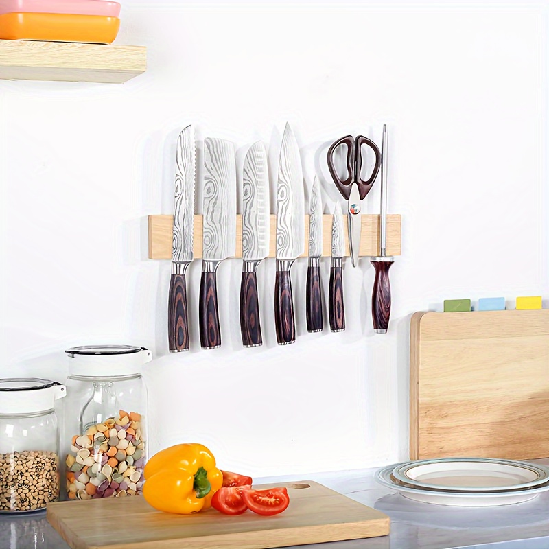 Kitchen Magnetic Knife Rack 2 in 1 Knife Rack And Cutting - Temu