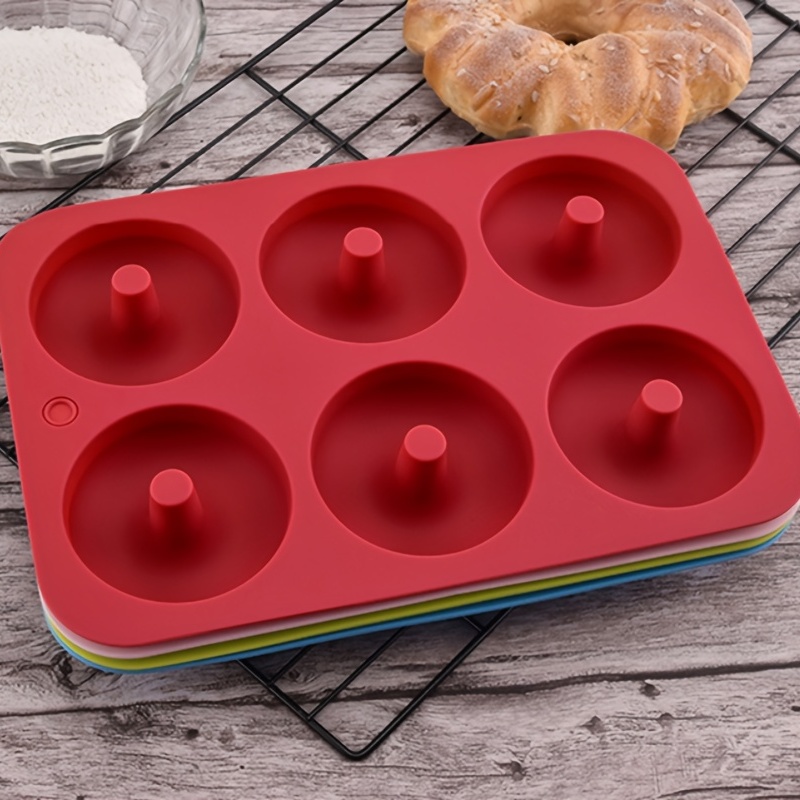 Non-stick Silicone Donut Mold For Baking Pastry, Chocolate Cake, And  Desserts - 6 Holes, Easy Diy Muffin And Donut Decoration Tools - Temu