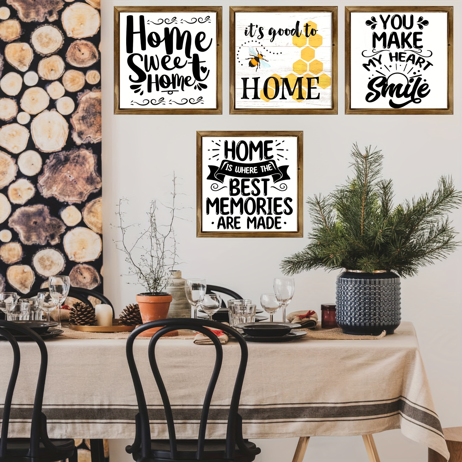 Home is Where the Heart is Sign Family Room Sign Wood Signs Home