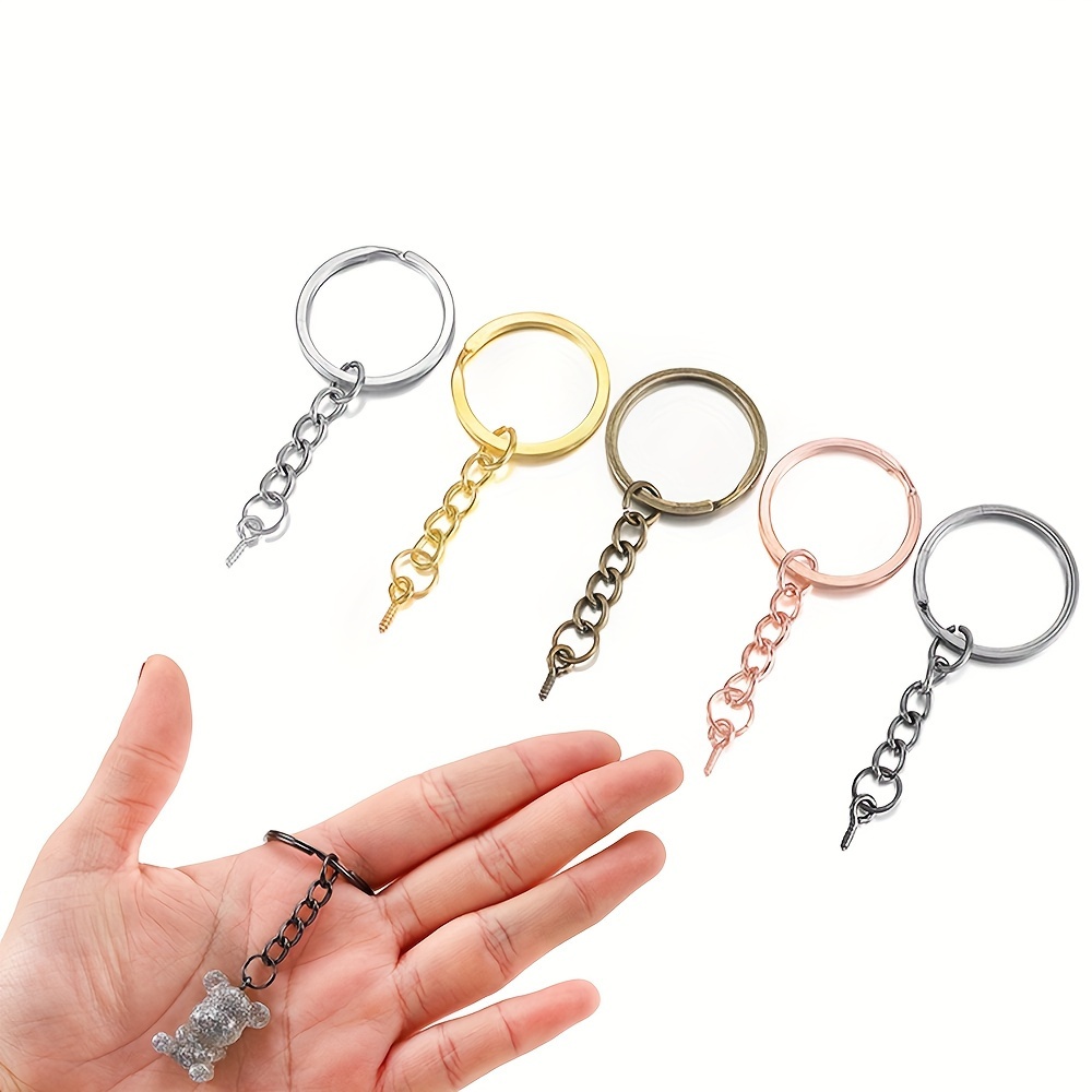 Keyring Keychain Making Kit With Open Ring Sheep Eye - Temu