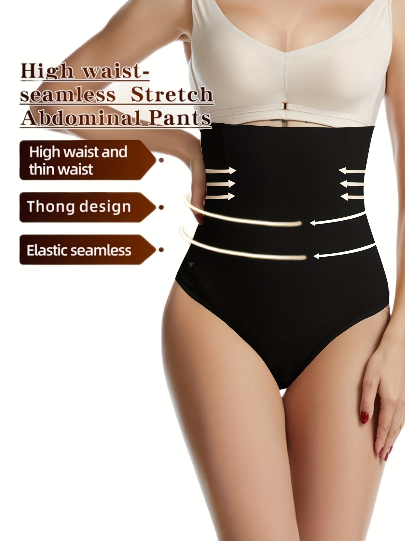 High Waist Shaping Thongs Tummy Control Compression Slimming - Temu