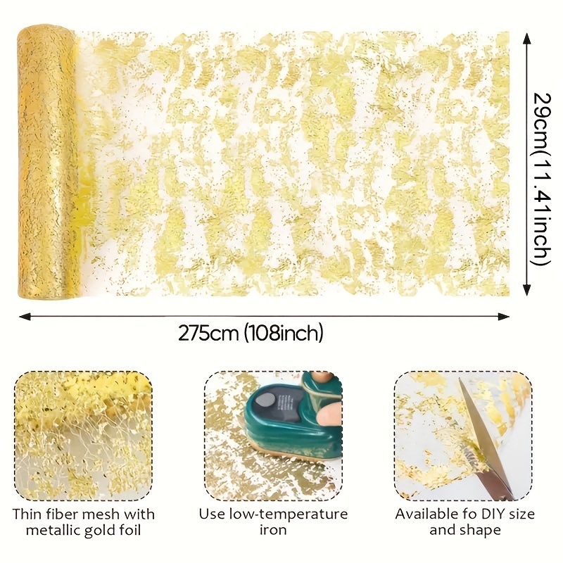  Mesh Gold Aluminum Foil Sequin Gorgeous Glitter Design