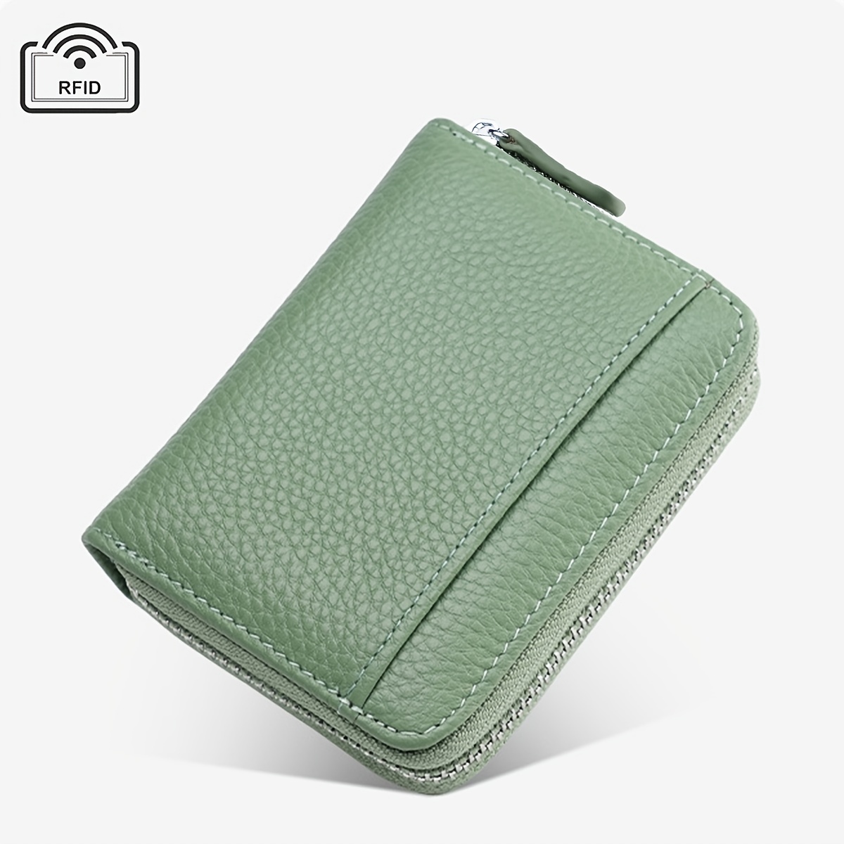 Women's Credit Passport Card Bag, Mini Wallet, Zipper Around Coin Purse  With Multi Card Slots