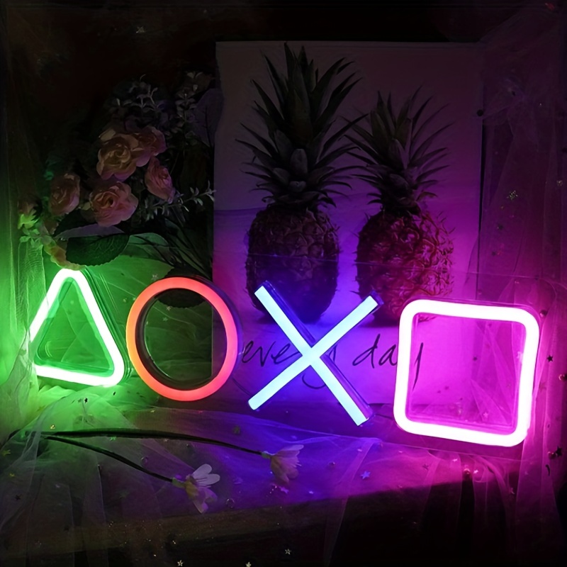 Neon Sign Playstation Light For Bedroom Wall Decor Usb - Temu