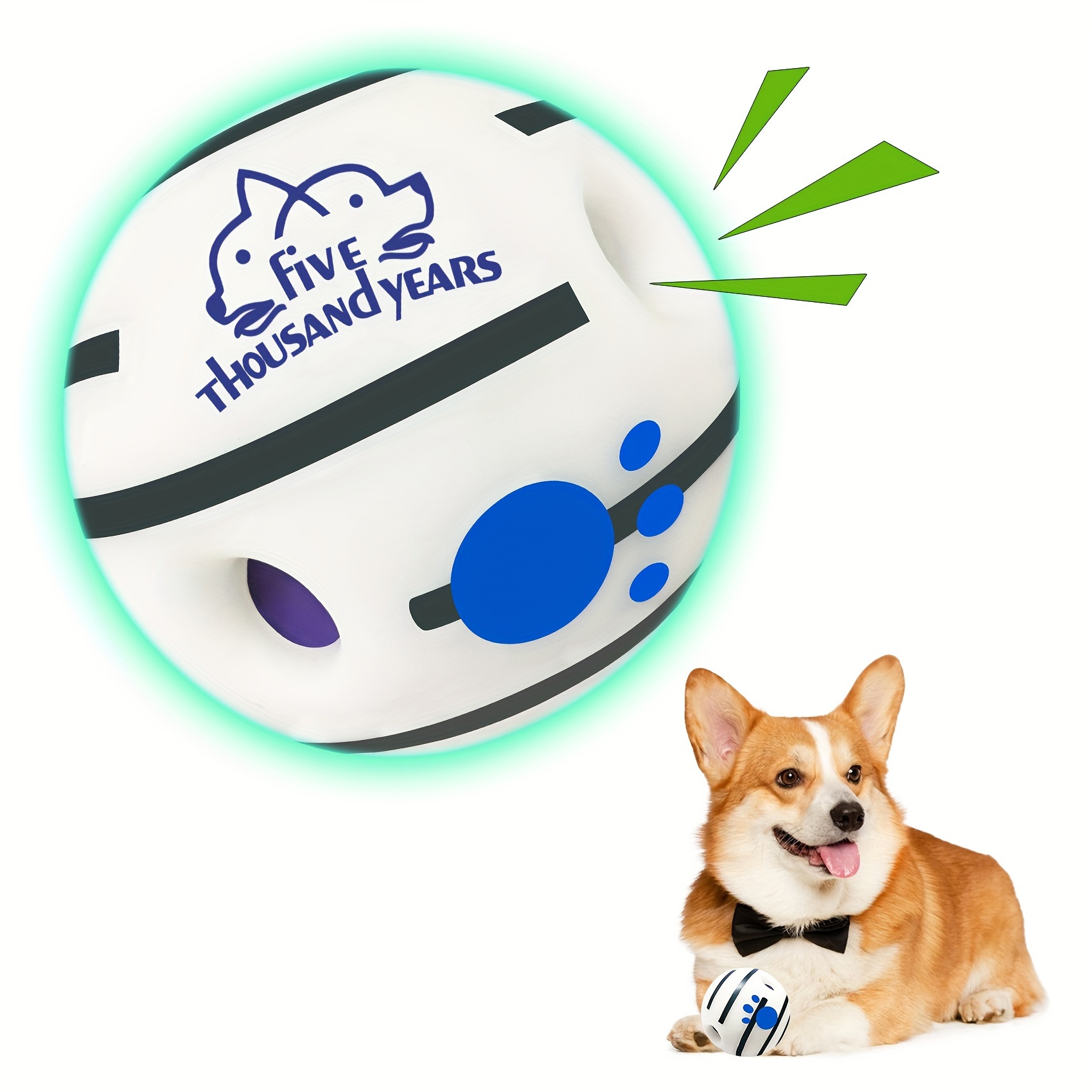 Juguetes interactivos de pelota para perro, juguetes de bola rodante  automático duraderos activados por movimiento para cachorros/perros  pequeños