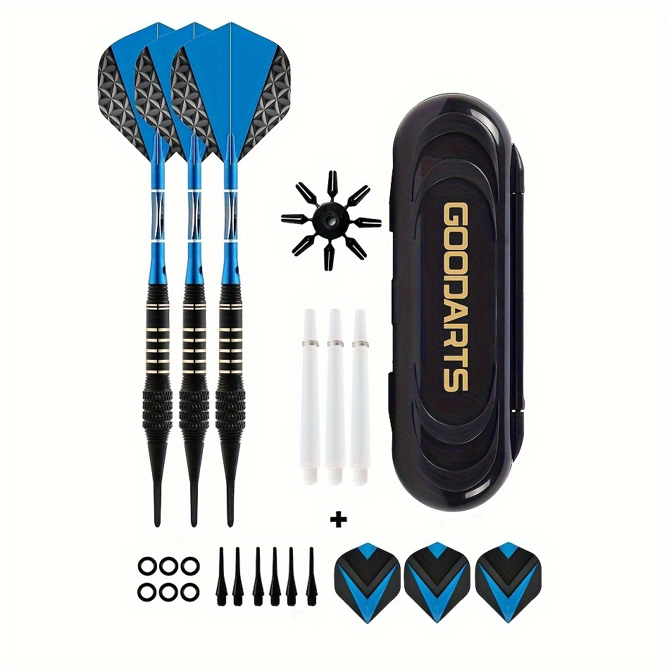 Crazy-M – Jeu De 3 Fléchettes Souples 18g – Tonneaux En Métal Noir – Tournoi & Loisirs
